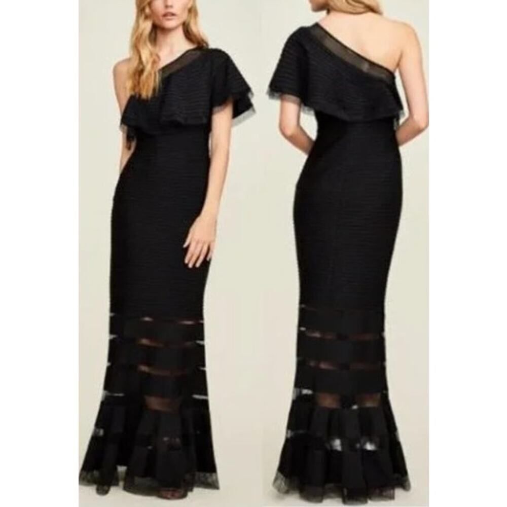 Tadashi Shoji Black Trumpet Skirt Gown Sz. S